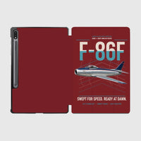 Thumbnail for F-86F Sabre design on dark red samsung tablet tablet case