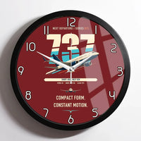 Thumbnail for Boeing 737-700 NG design on dark red framed wall clock
