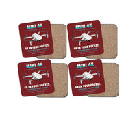 Thumbnail for DJI Mini 4K design on dark red 4 pieces set coaster