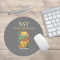 Thumbnail for Nakhon Si Thammarat Airport (NST) design on gray round mouse pad