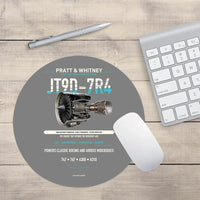 Thumbnail for JT9D-7R4 design on gray round mouse pad