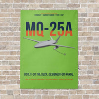 Thumbnail for MQ-25A STINGRAY vertical canvas print - no frame - light green background