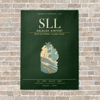 Thumbnail for Salalah Airport SLL - Canvas Framed - Dark Green