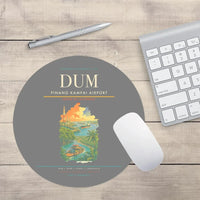 Thumbnail for Pinang Kampai Airport (DUM) design on gray round mouse pad