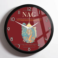 Thumbnail for Dr. Babasaheb Ambedkar International Airport (NAG) design on dark red framed wall clock