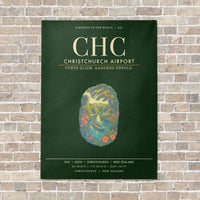 Thumbnail for Christchurch Airport CHC - Canvas Framed - Dark Green
