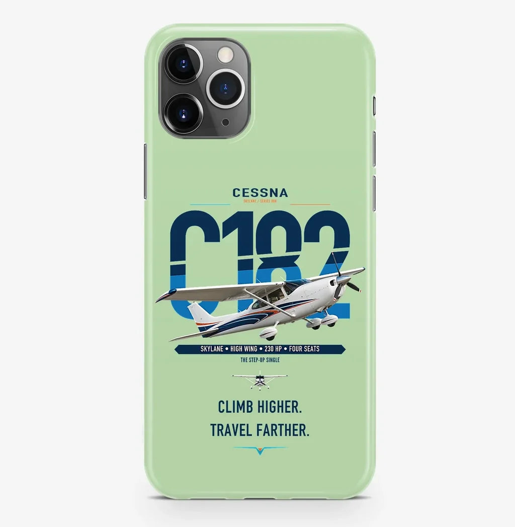 Cessna 182 Skylane design on light green magsafe iphone case, for iPhone Pro Max