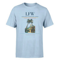 Thumbnail for Lome-Tokoin International Airport (LFW) T-Shirt single-side front print in Light Blue | lome-tokoin-international-airport-lfw-double-side-t-shirt