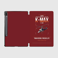 Thumbnail for Kaman K-1200 K-MAX design on dark red samsung tablet tablet case