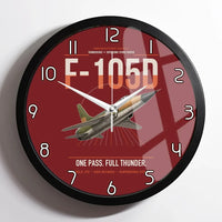 Thumbnail for F-105D Thunderchief design on dark red framed wall clock