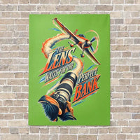 Thumbnail for The Lens Waits For The Perfect Bank vertical canvas print - no frame - light green background
