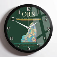 Thumbnail for Ahmed Ben Bella Airport (ORN) design on dark green framed wall clock
