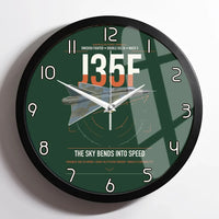 Thumbnail for Saab J 35F Draken design on dark green framed wall clock