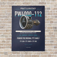 Thumbnail for PW4000-112 vertical canvas print - no frame - navy blue background