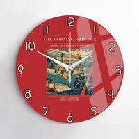 Thumbnail for VINTAGE G4146 - The Morning Mail Run - Designed Wall Clocks design on red no-frame