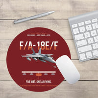 Thumbnail for F A-18E F Buddy Tanker design on dark red round mouse pad