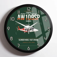Thumbnail for Leonardo AW109SP GrandNew design on dark green framed wall clock