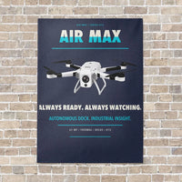 Thumbnail for Percepto Air Max vertical canvas print - no frame - navy blue background