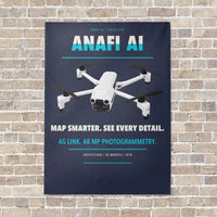 Thumbnail for Parrot ANAFI Ai vertical canvas print - no frame - navy blue background