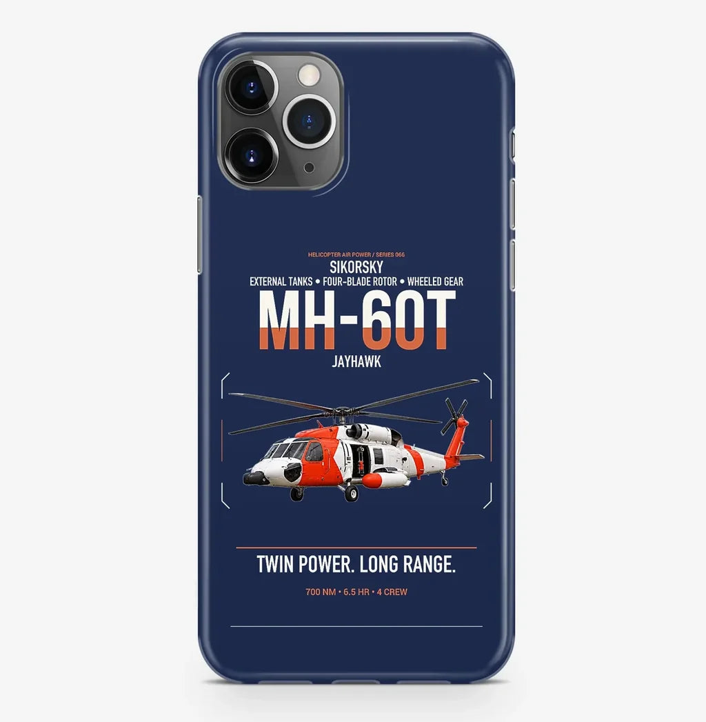 Sikorsky MH-60T Jayhawk design on navy blue magsafe iphone case, for iPhone Pro Max