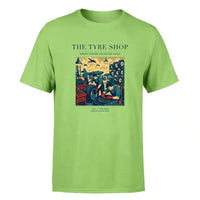 Thumbnail for VINTAGE G4535 - The Tyre Shop - Premium T-Shirt design on lightgreen premium t shirt