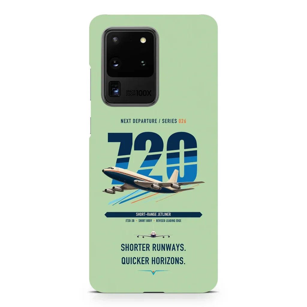 Boeing 720B design on samsung case - light green