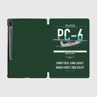 Thumbnail for Pilatus PC-6 Porter design on dark green samsung tablet tablet case