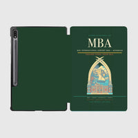 Thumbnail for Moi International Airport (MBA) design on dark green samsung tablet tablet case