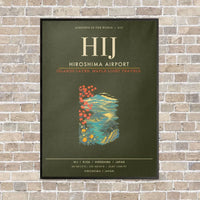 Thumbnail for Hiroshima Airport HIJ - Canvas Framed - Green Army
