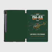 Thumbnail for Hughes OH-6A Cayuse design on dark green samsung tablet tablet case