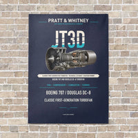 Thumbnail for JT3D vertical canvas print - no frame - navy blue background