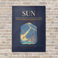 Thumbnail for Friedman Memorial Airport SUN — Hailey vertical canvas print - no frame - navy blue background