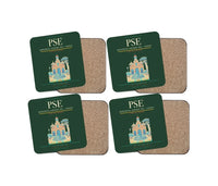 Thumbnail for Mercedita Airport (PSE) design on dark green 4 pieces set coaster