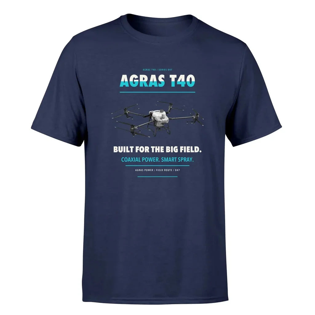 DJI Agras T40 design on navy blue single side