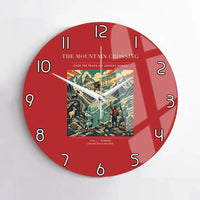 Thumbnail for VINTAGE G4006 - The Mountain Crossing - Designed Wall Clocks design on red no-frame