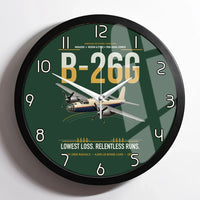 Thumbnail for B-26G Marauder design on dark green framed wall clock