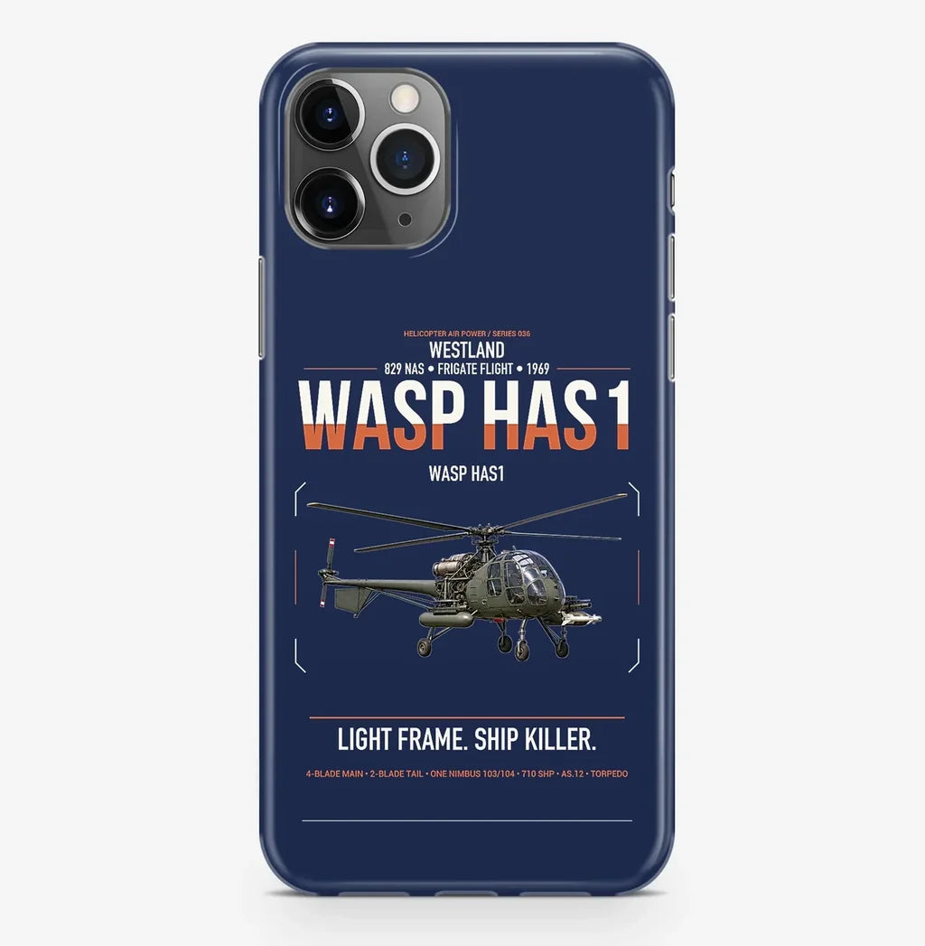 Westland Wasp HAS1 design on navy blue magsafe iphone case, for iPhone Pro Max