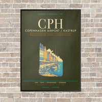 Thumbnail for Copenhagen Airport Kastrup CPH - Canvas Framed - Green Army