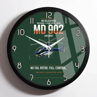 Thumbnail for MD Helicopters MD 902 Explorer design on dark green framed wall clock
