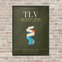 Thumbnail for Tel Aviv Ben Gurion Airport TLV - Canvas Framed - Green Army