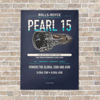 Thumbnail for PEARL 15 vertical canvas print - no frame - navy blue background