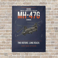 Thumbnail for Boeing MH-47G Chinook vertical canvas print - no frame - navy blue background