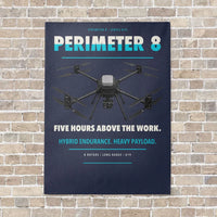 Thumbnail for Skyfront Perimeter 8 vertical canvas print - no frame - navy blue background