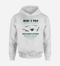 Thumbnail for DJI Mini 3 Pro design on white hoodie single side