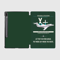 Thumbnail for Cessna Citation X+ design on dark green samsung tablet tablet case