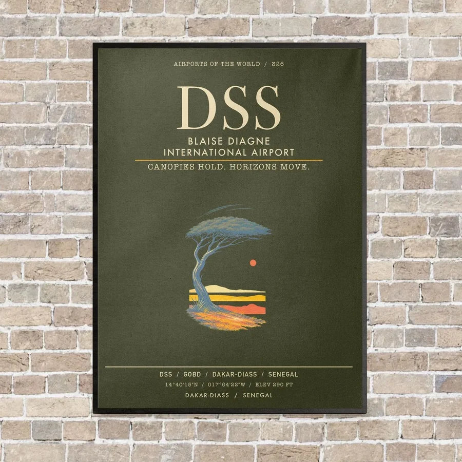 Blaise Diagne International Airport DSS - Canvas Framed - Green Army