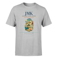 Thumbnail for Mykonos Island Airport (JMK) T-Shirt single-side front print in Light Gray | mykonos-island-airport-jmk-double-side-t-shirt