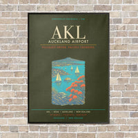 Thumbnail for Auckland Airport AKL - Canvas Framed - Green Army