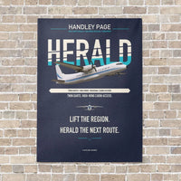 Thumbnail for Handley Page HPR.7 Dart Herald vertical canvas print - no frame - navy blue background