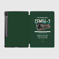 Thumbnail for CFM56-3 design on dark green samsung tablet tablet case
